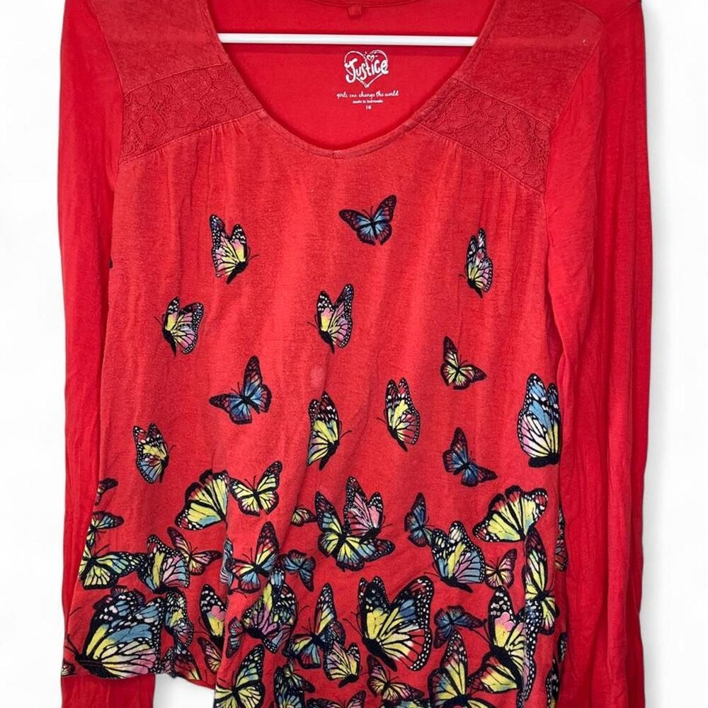 Justice Women's Red Shirt